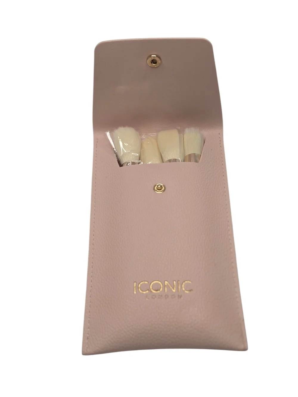 ICONIC London Blush Pink Brush Set with Rose-Gold Ferrules New